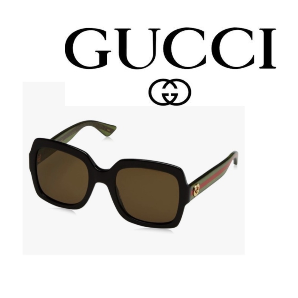 🔥Gucci🔥Authentic Square Black GG Logo 54mm Sunglasses Black with Case & Cloth